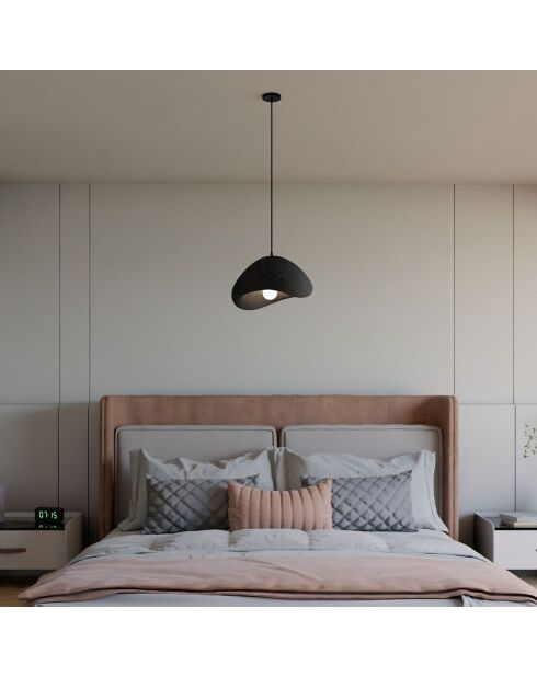 Lampada a sospensione Wabi Sabi Quiet Current nera - 14x3 cm