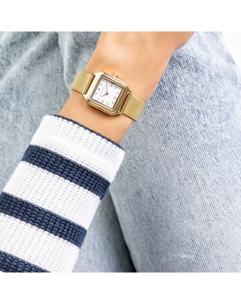 Montre en Acier mesh dorée