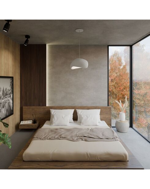 Wabi Sabi Emberstill witte hanglamp - 14x3 cm