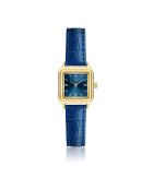 Montre en Cuir effet croco bleu foncé