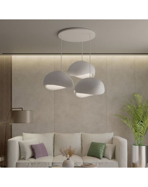 Lampadario bianco Wabi Sabi Haze & Hues - 30x3 cm