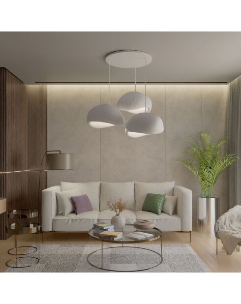 Lampadario bianco Wabi Sabi Haze & Hues - 30x3 cm