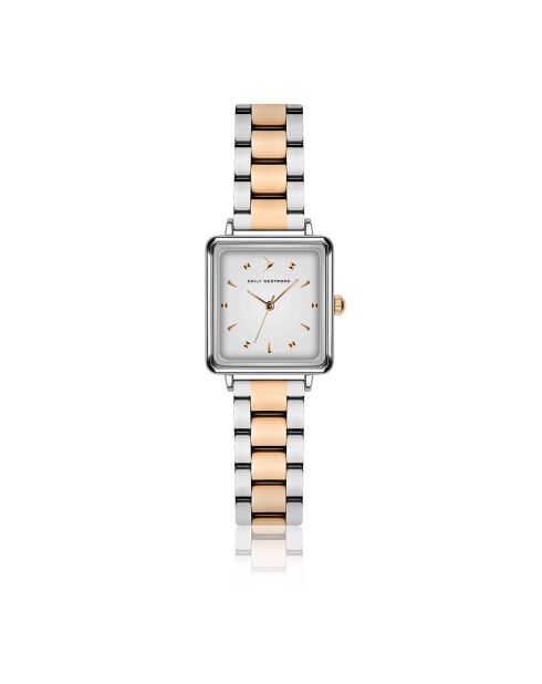 Montre en Acier argenté/rose doré