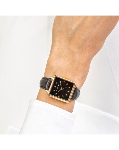 Montre en Cuir noire