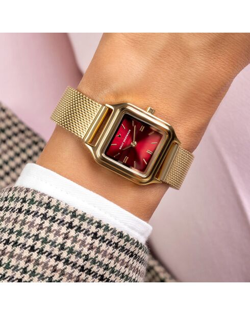 Montre en Acier mesh dorée