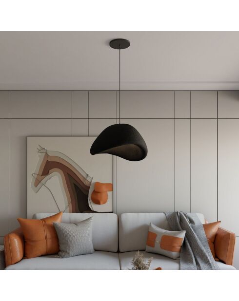 Sospensione nera Wabi Sabi Nomu - 14x3 cm