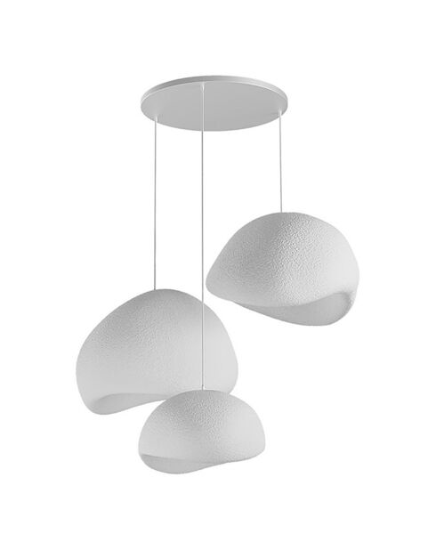 Lustre Wabi Sabi Mossgreys blanc - 30x3 cm