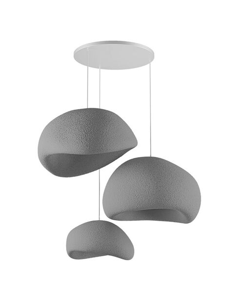 Lustre Wabi Sabi Mossgreys gris béton - 30x3 cm