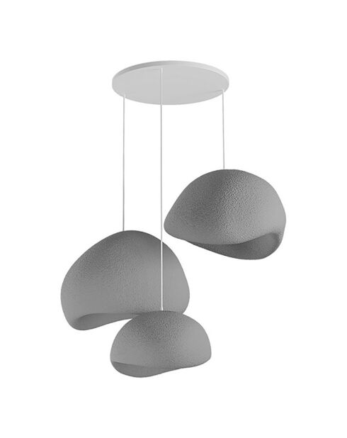 Lustre Wabi Sabi Mossgreys gris béton - 30x3 cm