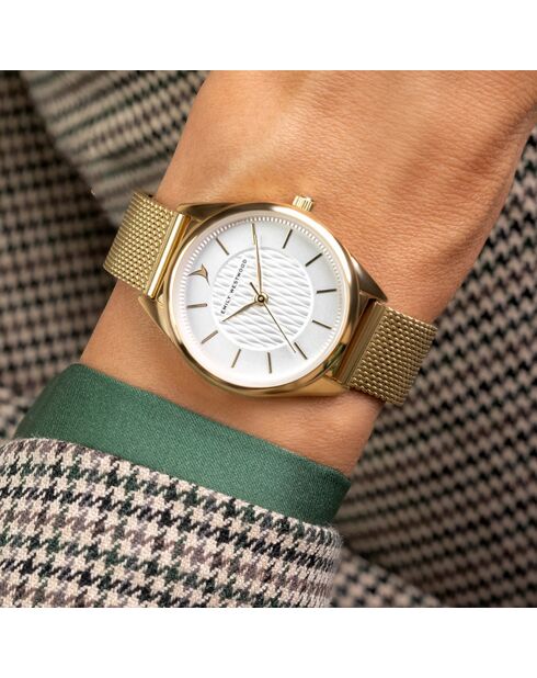 Montre en Acier mesh dorée