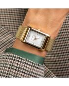 Montre en Acier mesh dorée