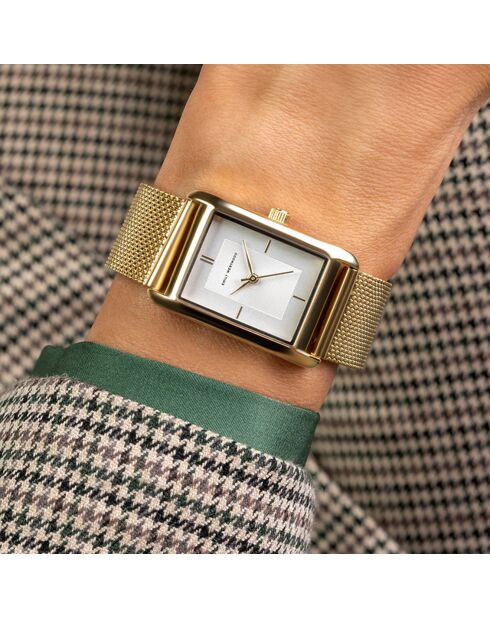 Montre en Acier mesh dorée