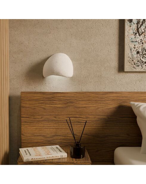 2 Appliques murales Wabi Sabi Arcus blanches - 26x15x23 cm