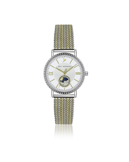 Montre en Acier mesh argenté/doré