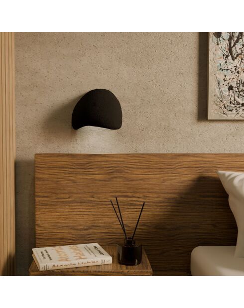 2 Appliques murales Wabi Sabi Arcus noires - 26x15x23 cm