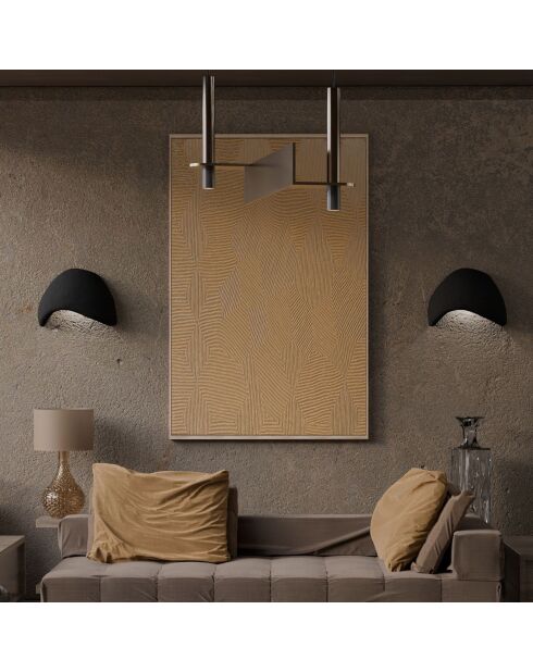 2 Appliques murales Wabi Sabi Shell noires - 35x17x24 cm