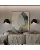 2 Appliques murales Wabi Sabi Shell noires - 35x17x24 cm