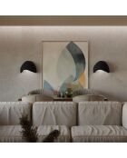 2 Appliques murales Wabi Sabi Shell noires - 35x17x24 cm