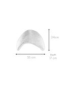 2 Appliques murales Wabi Sabi Shell noires - 35x17x24 cm