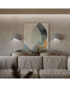 2 Appliques murales Wabi Sabi Shell gris béton - 35x17x24 cm