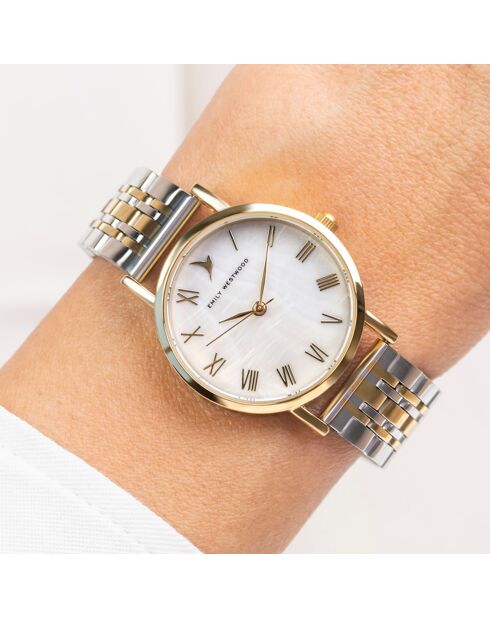 Orologio in acciaio argento/oro