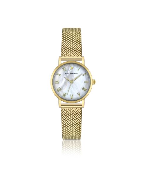 Montre en Acier mesh dorée