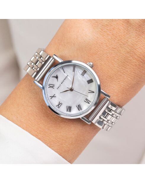 Montre en Acier argentée