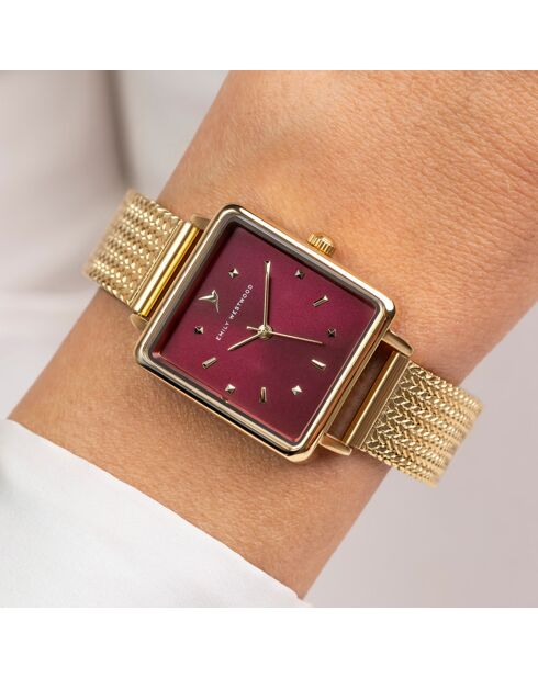 Montre en Acier mesh dorée