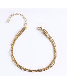 Bracciale in acciaio placcato oro giallo
