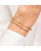 Bracciale in acciaio placcato oro giallo