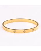 Armband aus gelbvergoldetem Stahl und goldenem Zirkonia