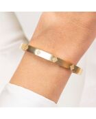 Armband aus gelbvergoldetem Stahl und goldenem Zirkonia