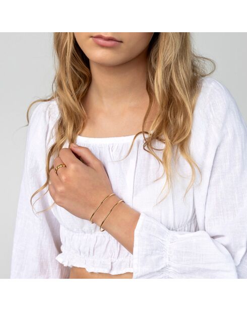 Bracelet en Acier plaqué Or jaune doré