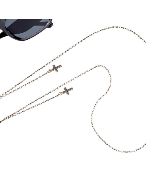 Chaîne de Lunettes Amelia noir/doré