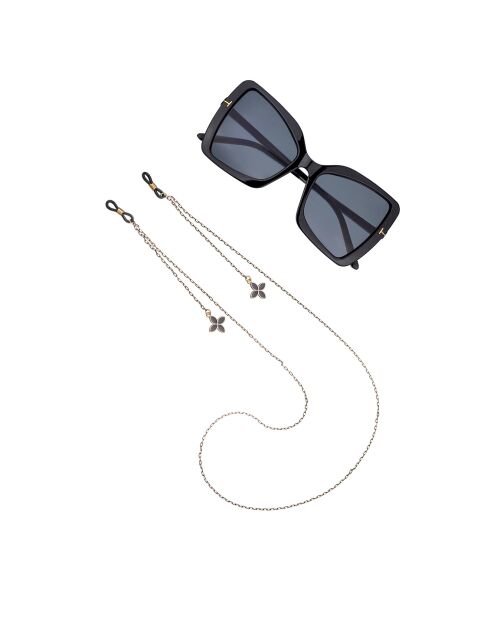 Chaîne de Lunettes Ava blanc/doré
