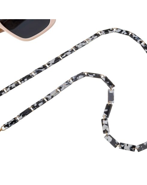 Chaîne de Lunettes Camila noir/blanc/doré