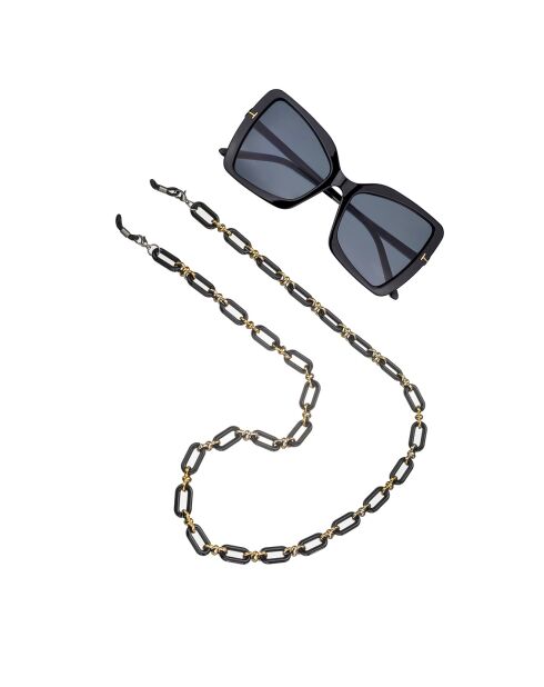 Chaîne de Lunettes Gianna noir/doré