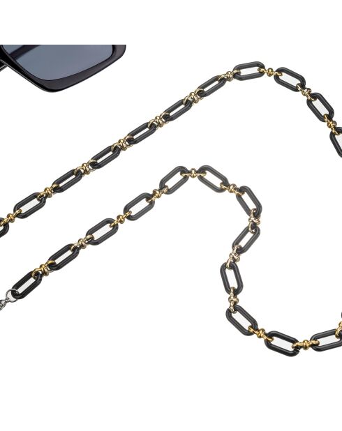 Chaîne de Lunettes Gianna noir/doré