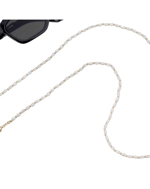 Chaîne de Lunettes Ella blanc/doré