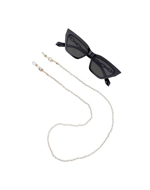Chaîne de Lunettes Ella blanc/doré