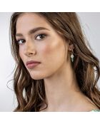 Boucles d'oreilles Margaret en Acier plaqué Or jaune & Malachite synthétique doré/vert