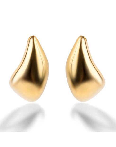Boucles d'oreilles en Acier plaqué Or jaune dorées
