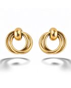 Boucles d'oreilles en Acier plaqué Or jaune dorées