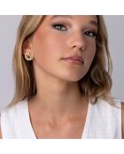 Boucles d'oreilles en Acier plaqué Or jaune dorées