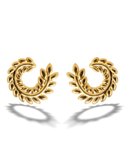 Boucles d'oreilles en Acier plaqué Or jaune dorées