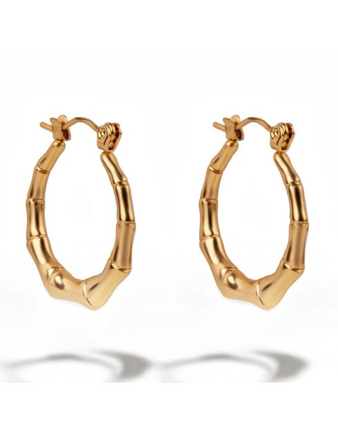 Boucles d'oreilles en Acier plaqué Or jaune dorées