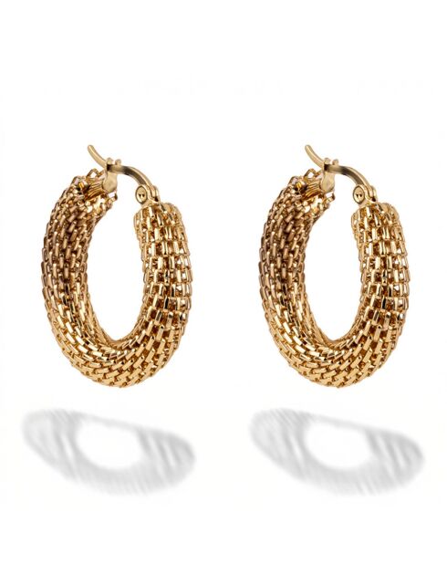 Boucles d'oreilles en Acier plaqué Or jaune dorées