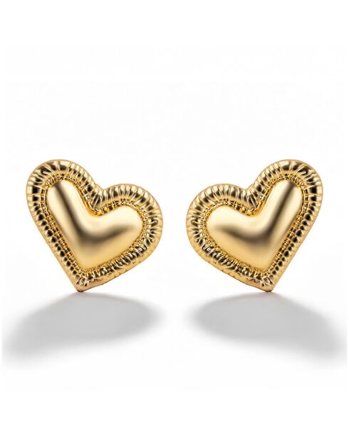 Boucles d'oreilles en Acier plaqué Or jaune dorées