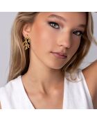 Boucles d'oreilles en Acier plaqué Or jaune dorées