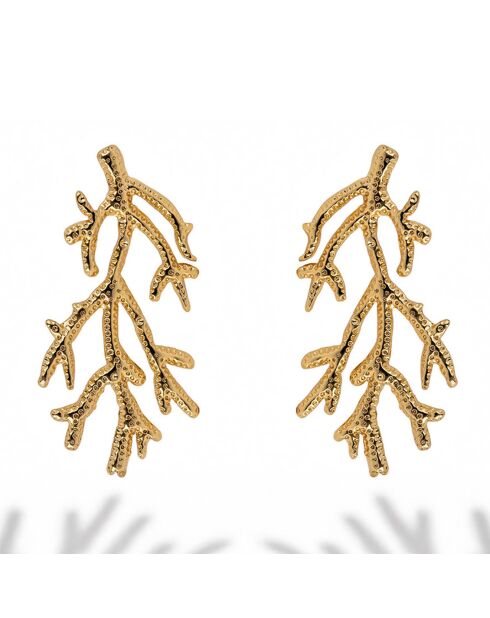 Boucles d'oreilles en Acier plaqué Or jaune dorées
